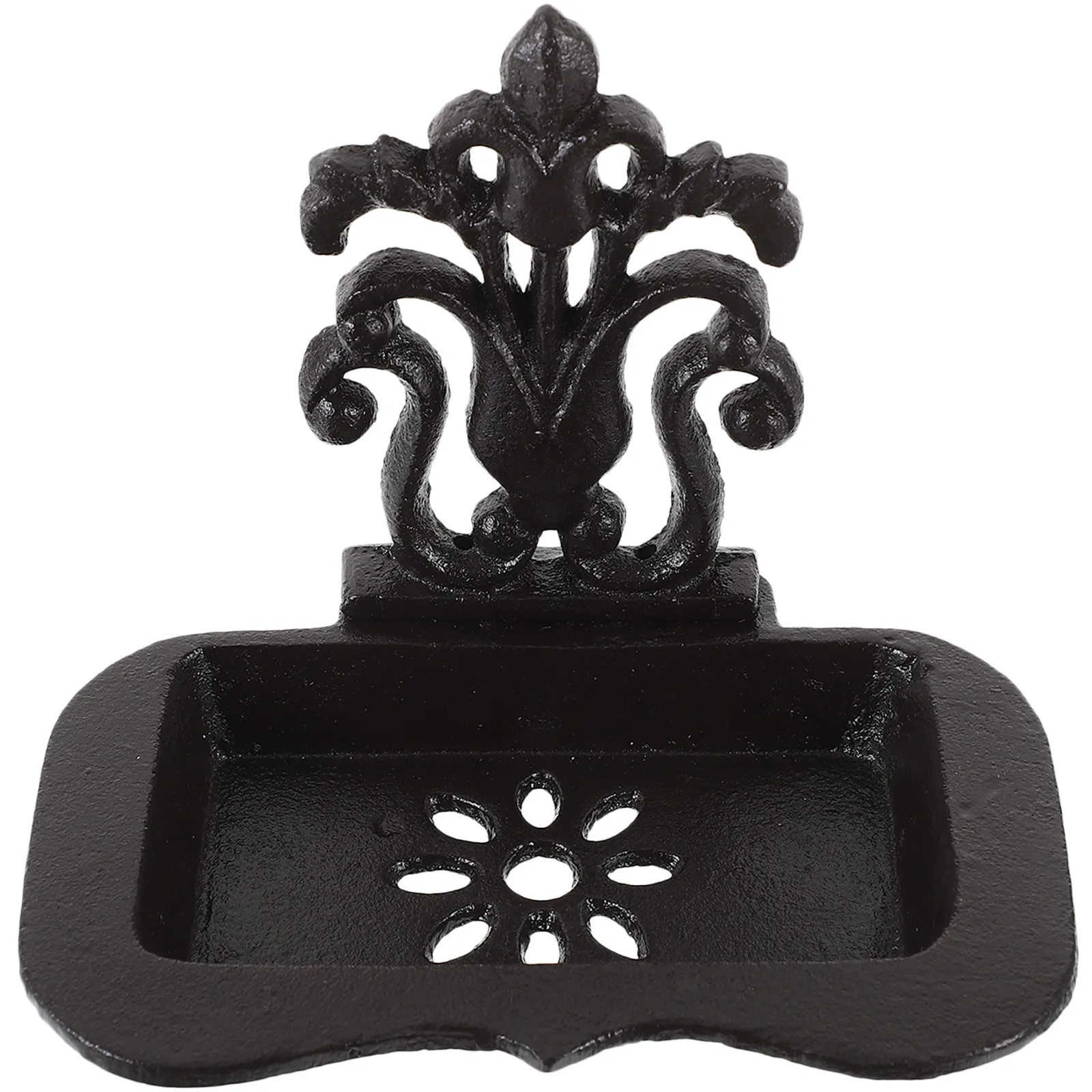 

Retro Style Metal Soap Holder with Hollow Bottom Drainage Design Long-Lasting Soap Container for Bathroom Kitchen Hotel Use