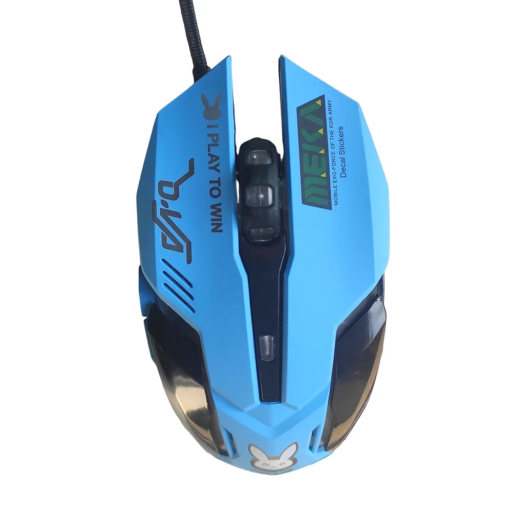 CARPBABA CBdVMO161 Jogo Mouse Rosa Azul Rabit Com Fio Cabo USB Gaming Computer Mouse Ajustável DPI Ergonômico Para Laptop PC