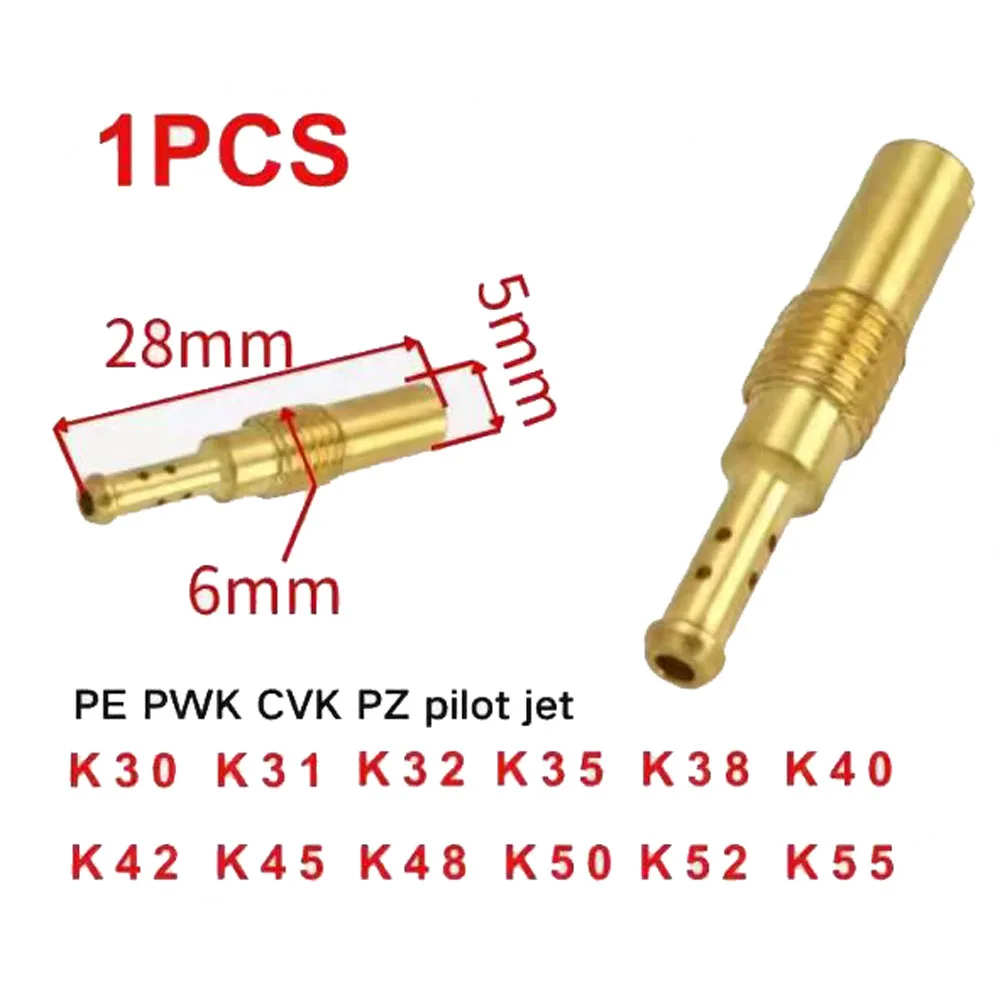 

1 PCS M6 x 0.75mm For KEIHIN PWK PE FCR KOSO OKO Injector Nozzle Jets #30-55 Motorcycle Carburetor Slow Jet Pilot Jet