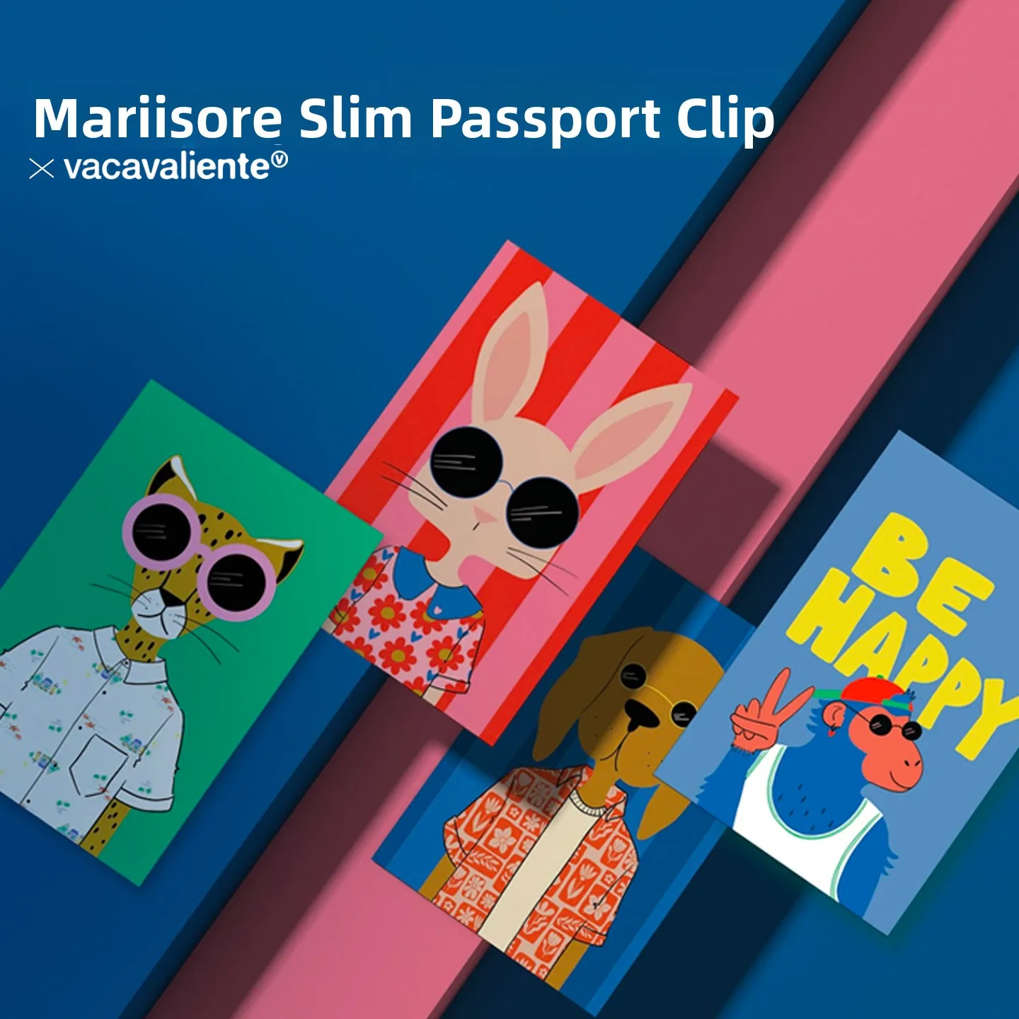 

Lightweight Leather Passport Holder Collaborative Cartoon Mariisore Design Functional Bag for Youth M Cusers