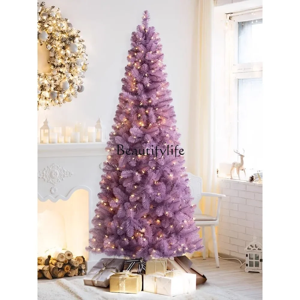 Colorful Christmas decorations scene layout home Internet celebrity/pink/purple/yellow/blue Christmas tree