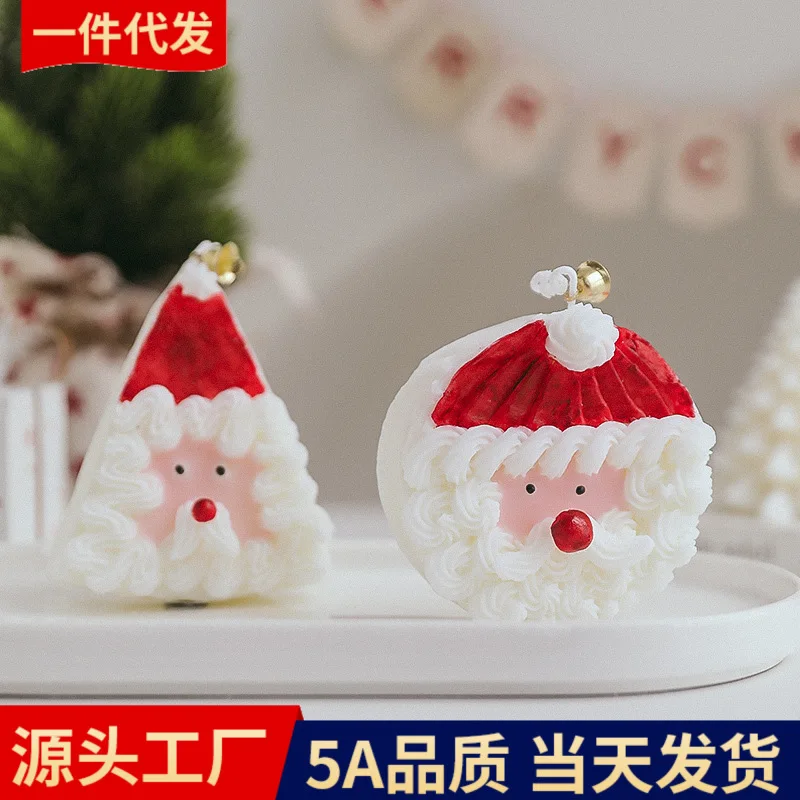 

5Pcs Santa Claus scented candles wholesale candles handmade Christmas souvenir cake modeling fragrance