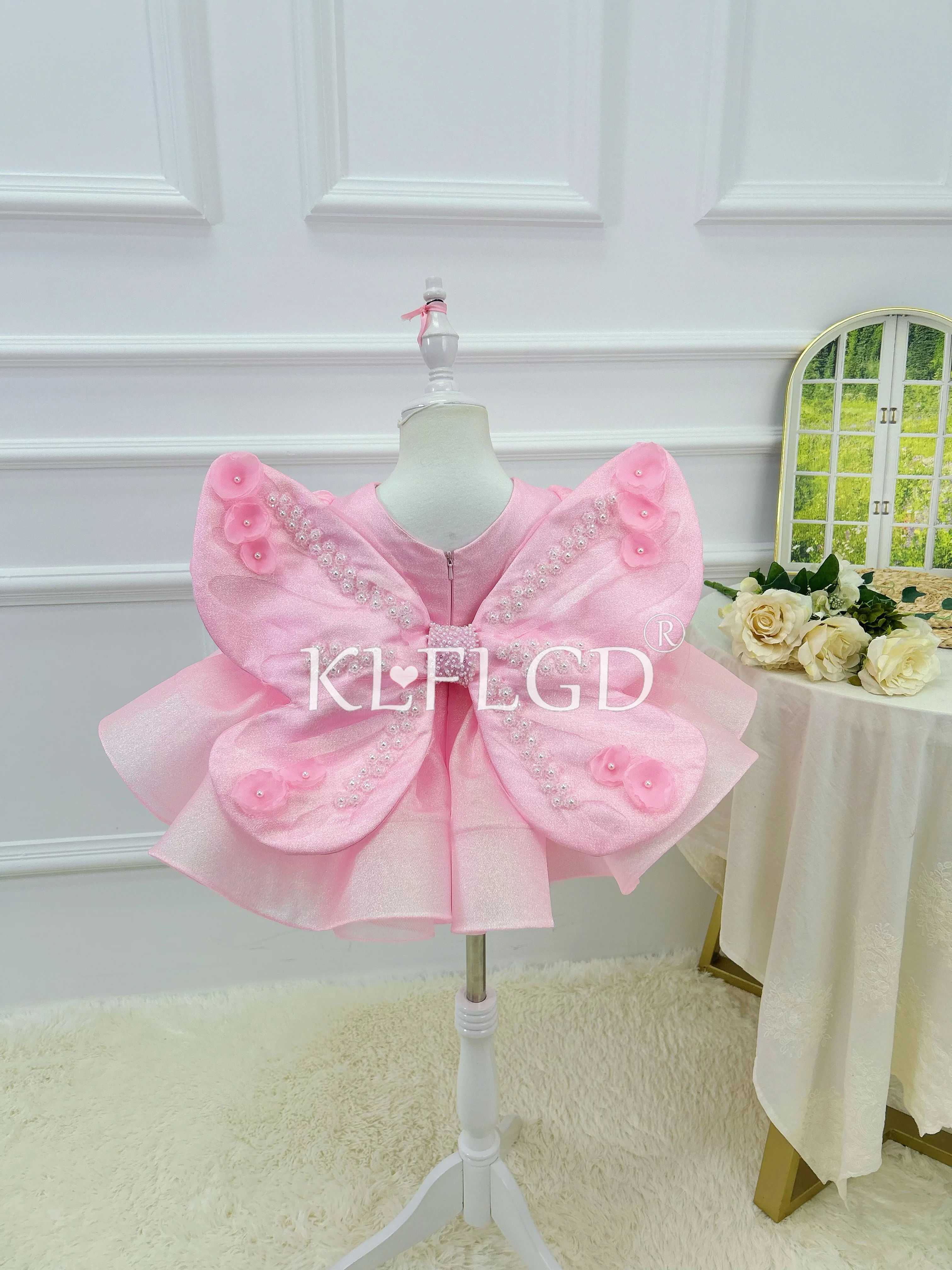 KLGFLD Girls clothing pink puff sleeves one year old birthday party dress toddler pageant dress elegant prom dress - AliExpress 1501 KLGFLD Girls clothing pink puff sleeves one year old birthday party dress toddler pageant dress elegant prom dress - AliExpress 1501