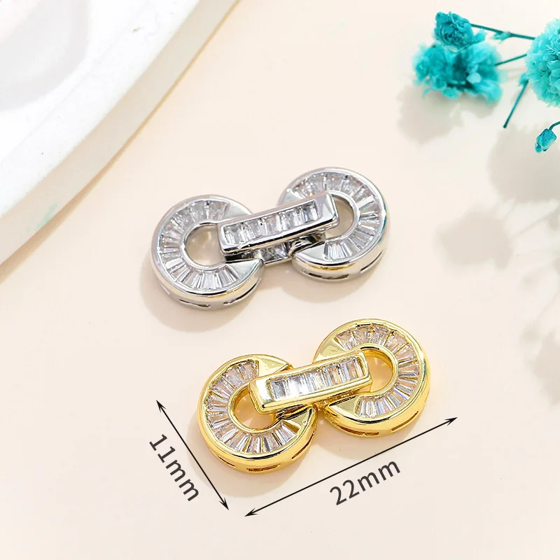 Juya 18K 골드 도금 크리 에이 티브 패스너 잠금 커넥터 스네이크 클래스프 액세서리 DIY Beadwork 펜던트 진주 Jewlery 만들기
