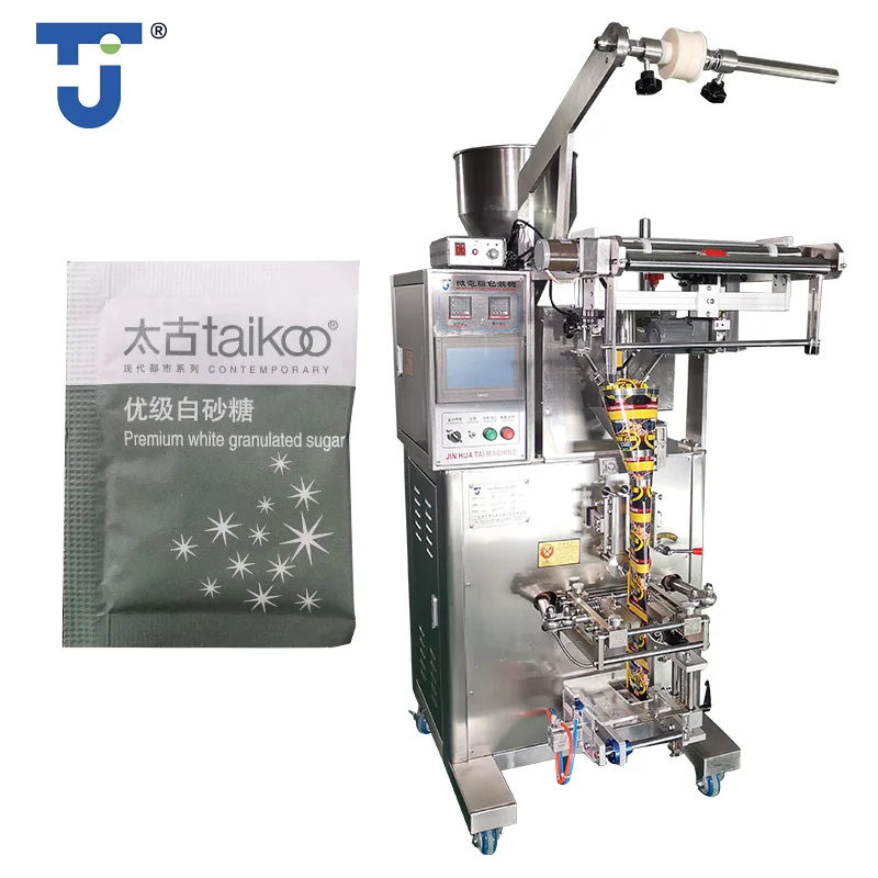 Máquina de envasado automático multifunción para alimentos, bolsa de proteínas probióticas con sello lateral de 3 granos de papel, bebida sólida, azúcar