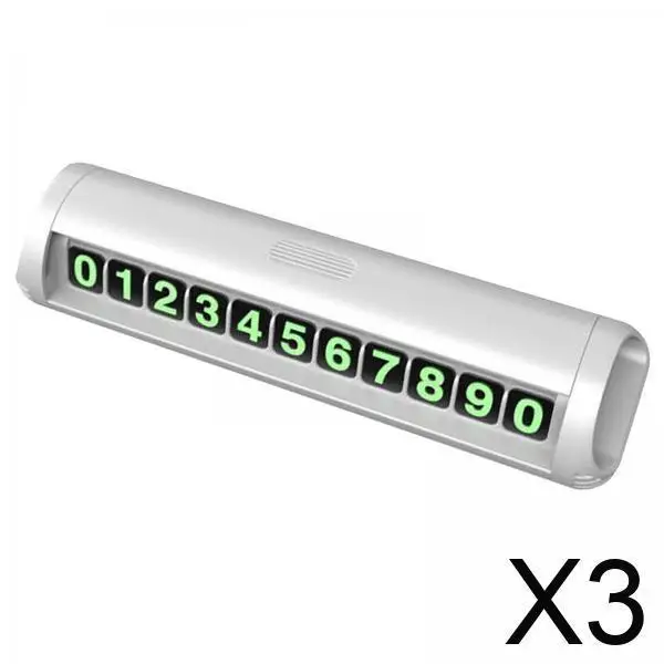 

Car Temporary Parking Sign Luminous Hidden Number Plate Reusable ABS Card for Vehicle Phone Number Display and Privacy