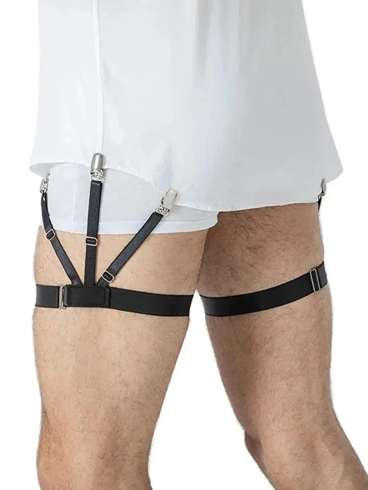 Unisex 3 Clips Shirt Non-slip Anti-wrinkle Strap, Adult Shirt Fixed Holder Overalls Retainer Belt Men Women Shirt Positioning Cl