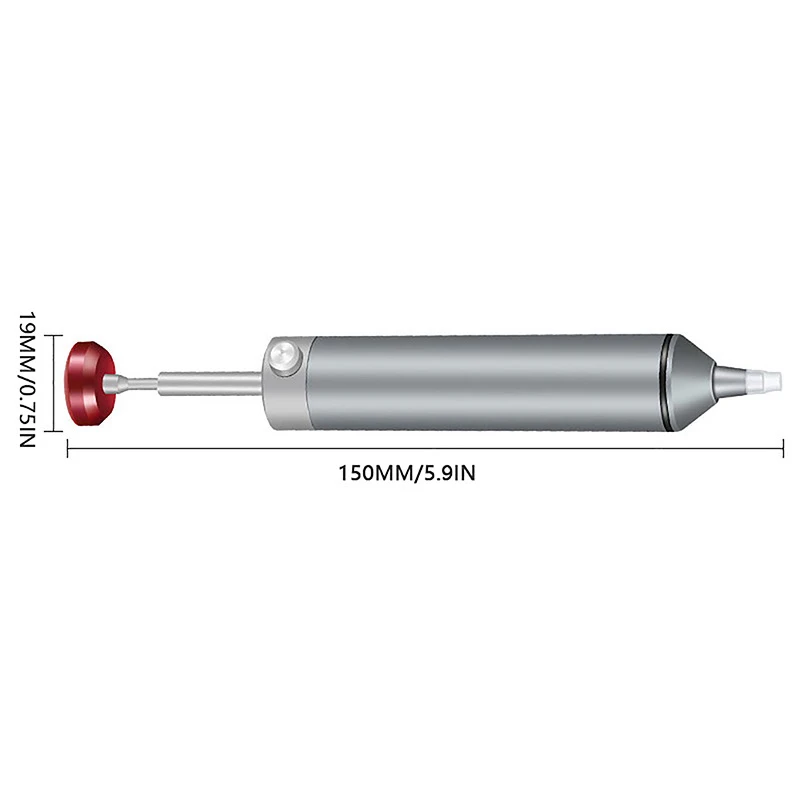 Succionador de soldadura sin obstrucciones, bomba desoldadora para eliminación de soldadura con boquilla de succión de silicona resistente al calor reemplazable