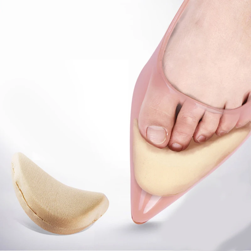 2 Teile/satz Schwamm Zehenkappe Mit High Heels Zu Anpassen Schuh Größe Schmerzfest Halb Gepolsterte