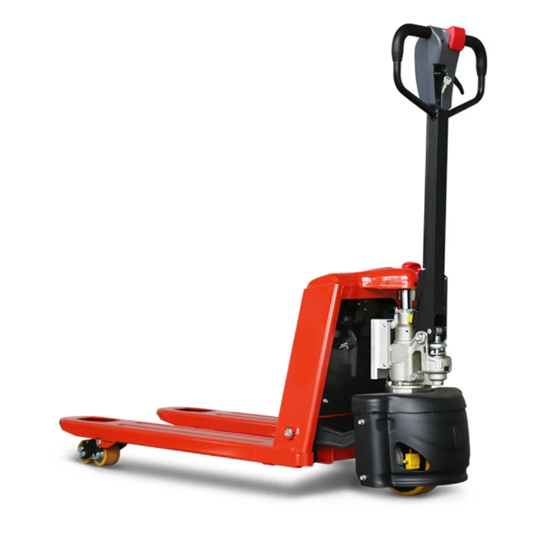 

Hot Sale 1.5 t Electric Hand Manual Pallet Jack Rough Terrain Lifter Semi Automatic 3 Ton Semi-Electric Truck Outdoor Forklift
