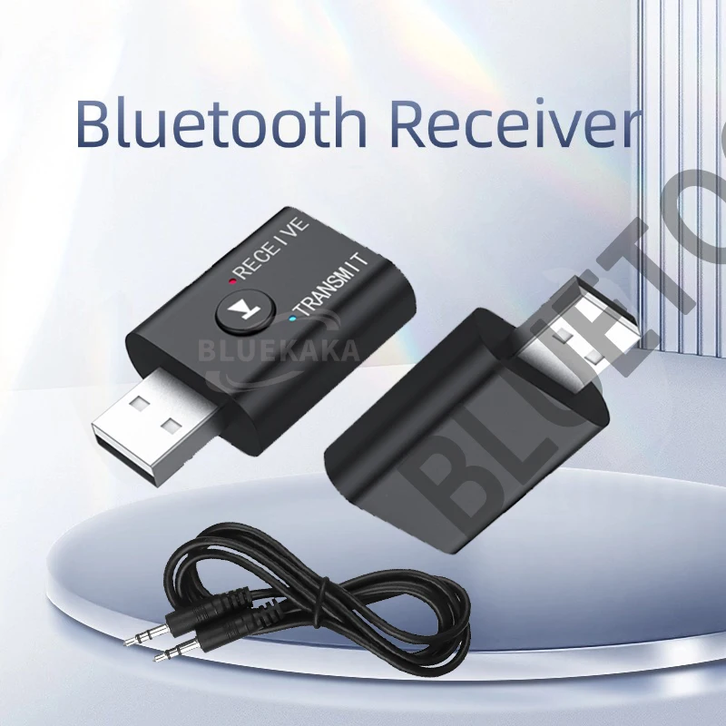 USB Wireless Bluetooth Adapter 3.5mm AUX USB Dongle Jack 2IN1 Audio Receiver Transmitter With MIC Stereo Music For PC Car Kit TV