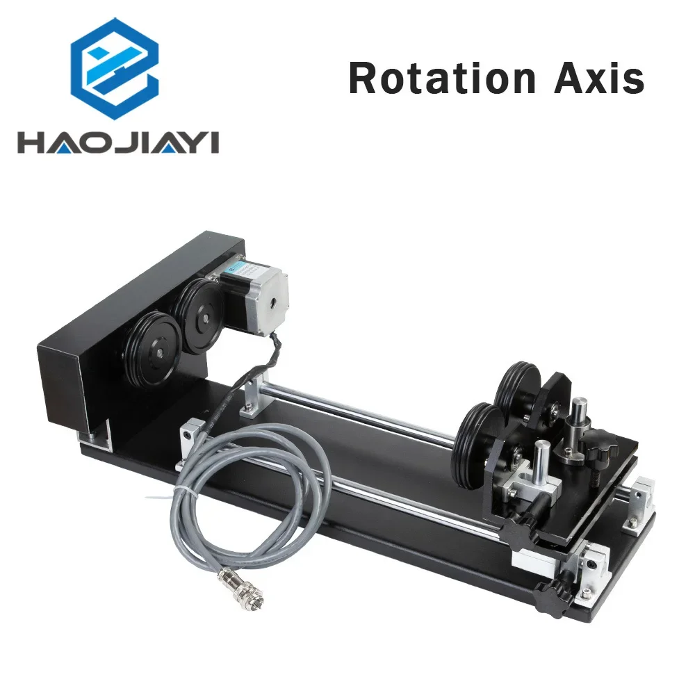 

Rotary Engraving Attachment with Rollers Stepper Motors for Laser Engraving Cutting Machine Model A