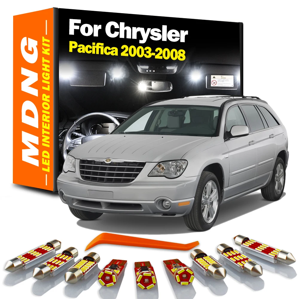 MDNG 17Pcs For Chrysler Pacifica 2003 2004 2005 2006 2007 2008 Vehicle Lamp LED Interior Dome Map Trunk Light Kit Car Led Bulbs