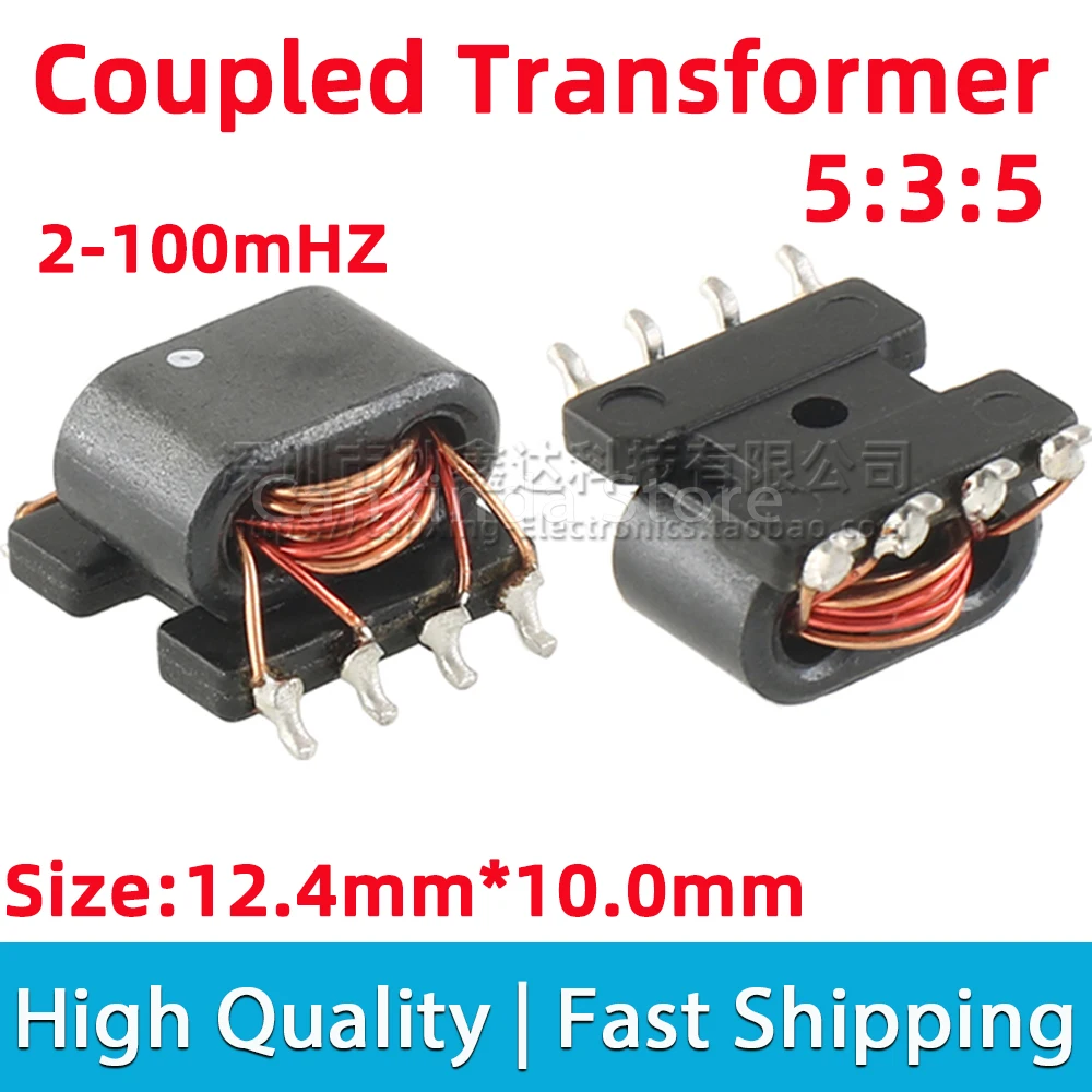 5pcs ECUST35502 PLC Coupled Transformer Double aperture Frequency 2-100mHZ Turns Ratio 5:3:5 23uH Switching Power Supply