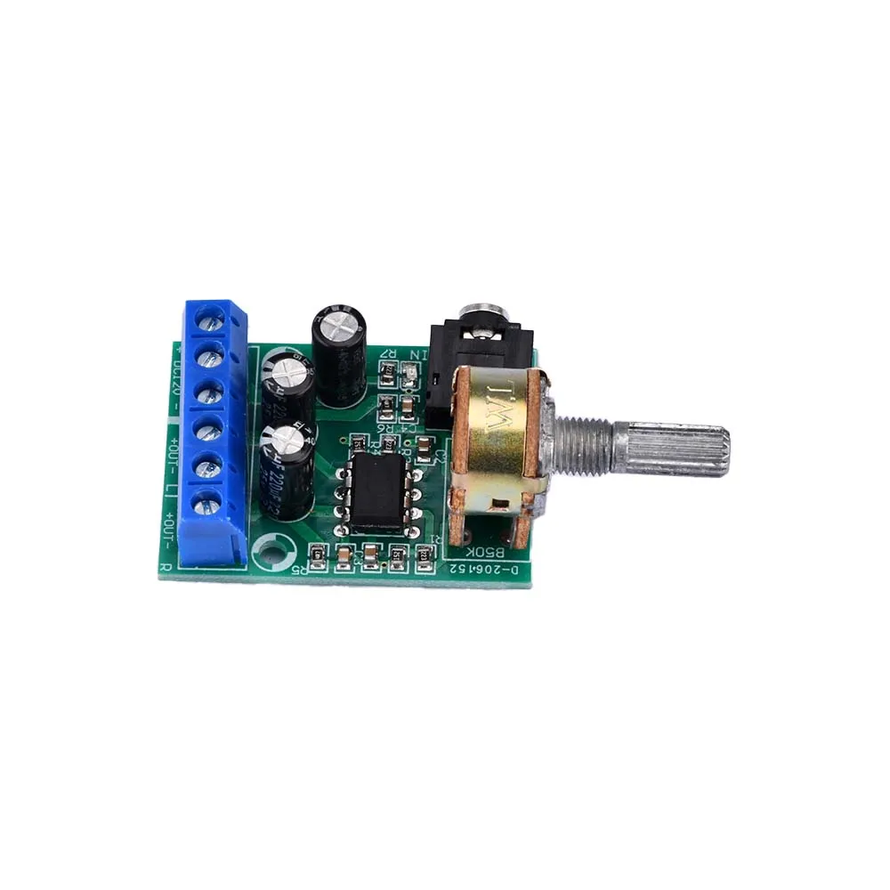 TDA2822 TDA2822M Amplifier Board DC 1.8V-12V 2.0 Channel Stereo Mini AUX Audio Amplifier Module AMP with 50K Ohm Potentiometer