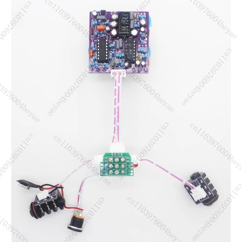 مستجيب جيتار كهربائي مصنوع يدويًا، تأخير لوحة دائرة واحدة باللون الأزرق الداكن