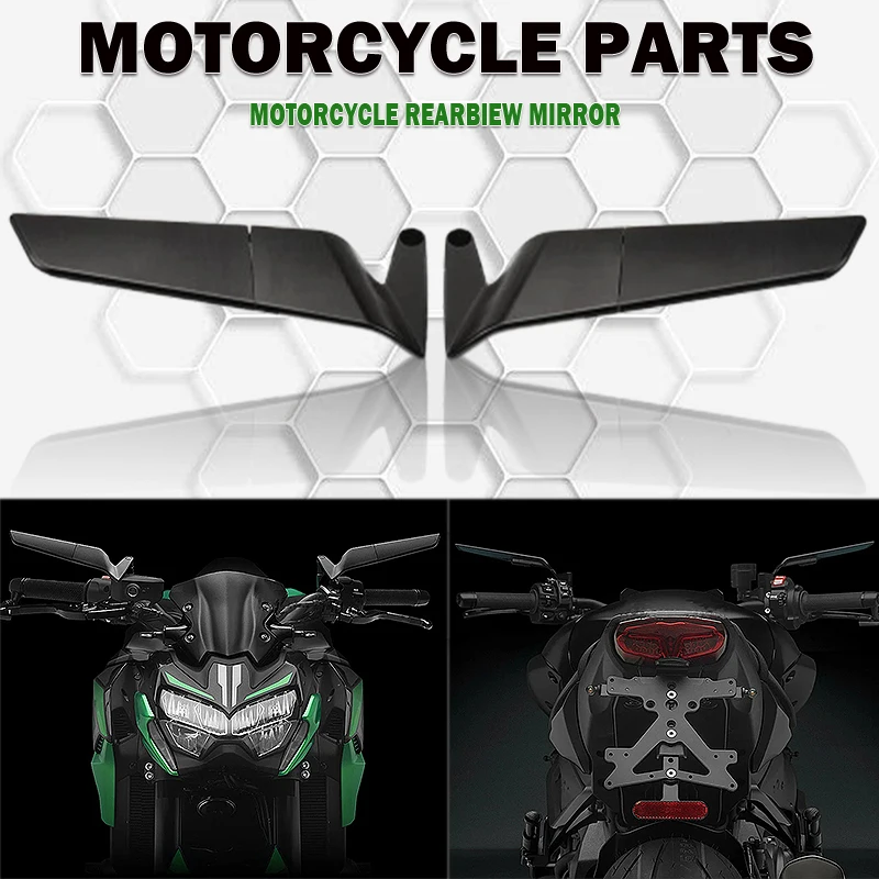 

For Kawasaki Z900 Z 900 z900 Z650 Z 650 z650 2021 2022 2023 New Motorcycle Black Rearview Mirror Aluminum Rear View Mirrors Kits