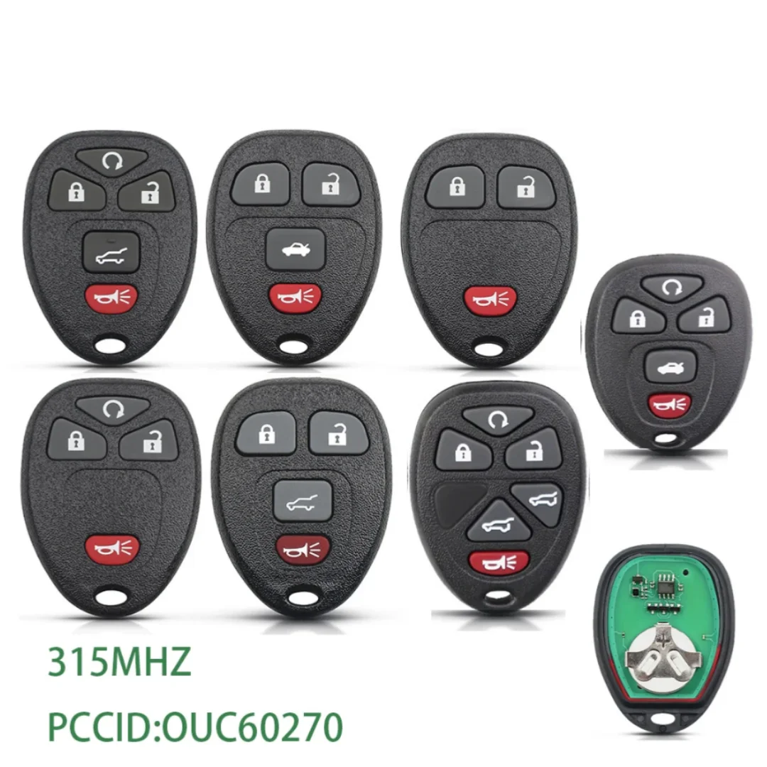 315Mhz Remote Control Car Key Keyless Entry For Chevrolet Tahoe Traverse GMC Yukon XL 2007-2014 OUC60270 For Cadillac