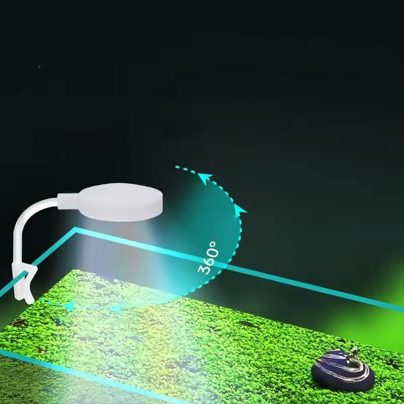 USB Clip On LED  Fish Tank Light 360 Rotation Long Lasting Full Spectrum Plant growth lamp For Aquarium Plant Indoor Gardening