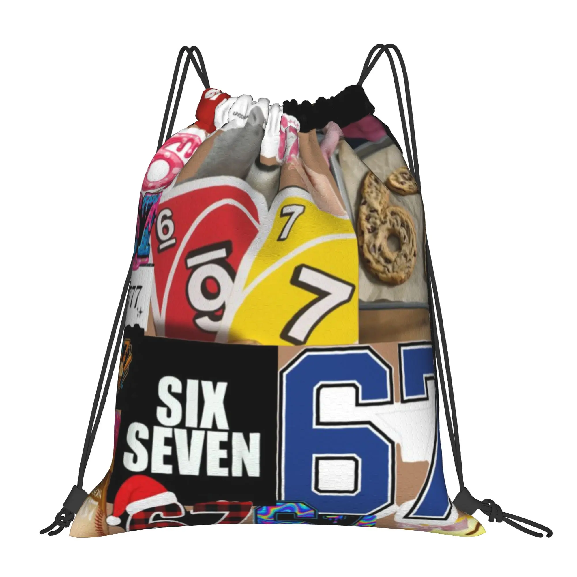 67 six seven meme 2 67 Drawstring Bags Travel Unisex Storage Organize Bundle Pocket Rope Bag