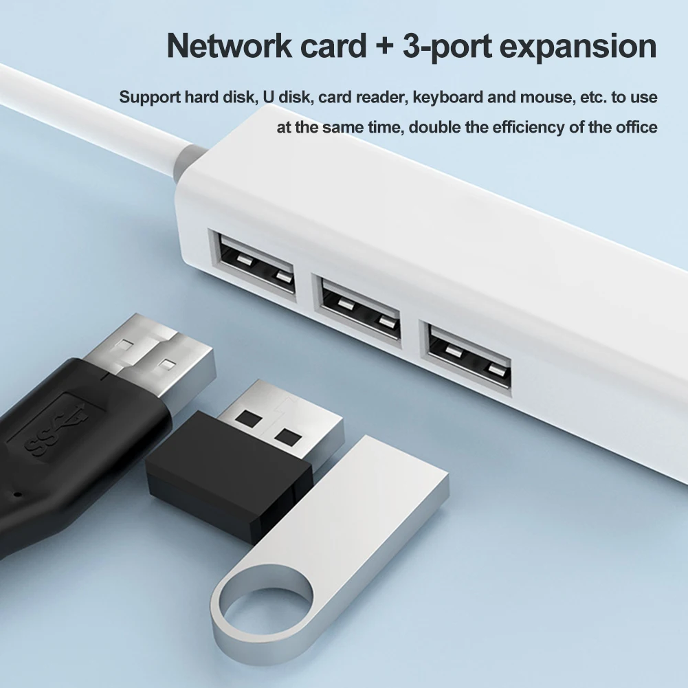 4 Port 4 in 1 USB Type C Ethernet Adapter Network Card USB Type-C To RJ45 10GBit/s Lan Internet Cable For Desktop Computer PC