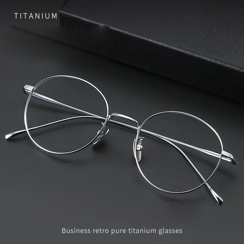 

Ultra Light Titanium Eyewear Fashion Retro Round Eyeglasses Small Size Hyperopia Myopia Optical Prescription Frame Man Woman