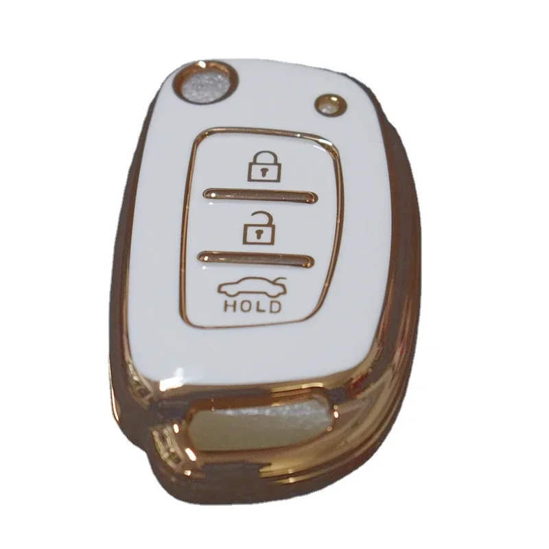 Flip Tpu Car Key Case Cover for Hyundai Elantra Solaris 2021 Tucson 2018 Ix35 I20 2022 Creta 2018 I10 2023 Santa Fe 2016 2017