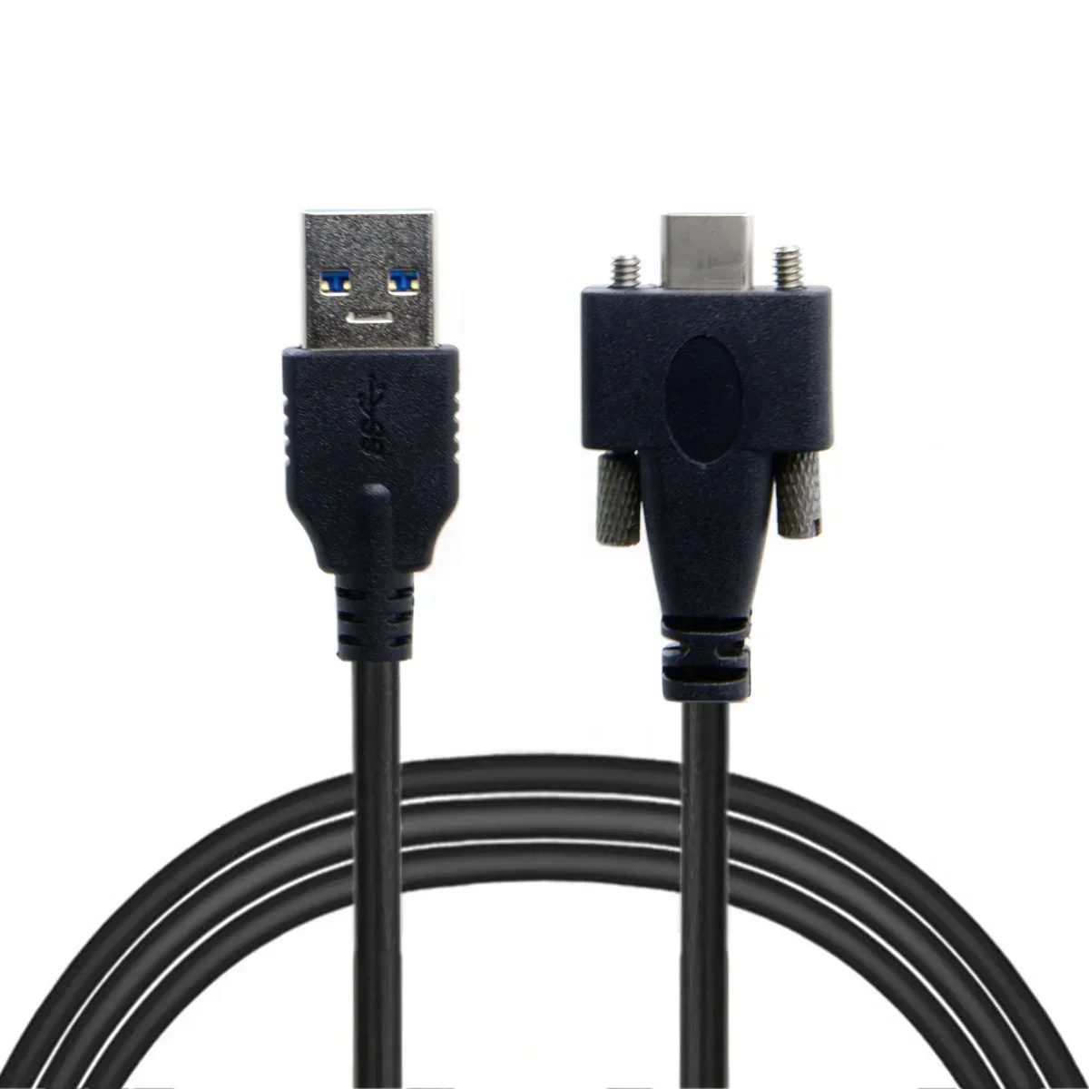 3M 5M USB C Data Cable Type-C + Screws Locking Mount 5Gbps Industrial Camera Cable Cameralink For RealSense R200 SR300 D415 D435