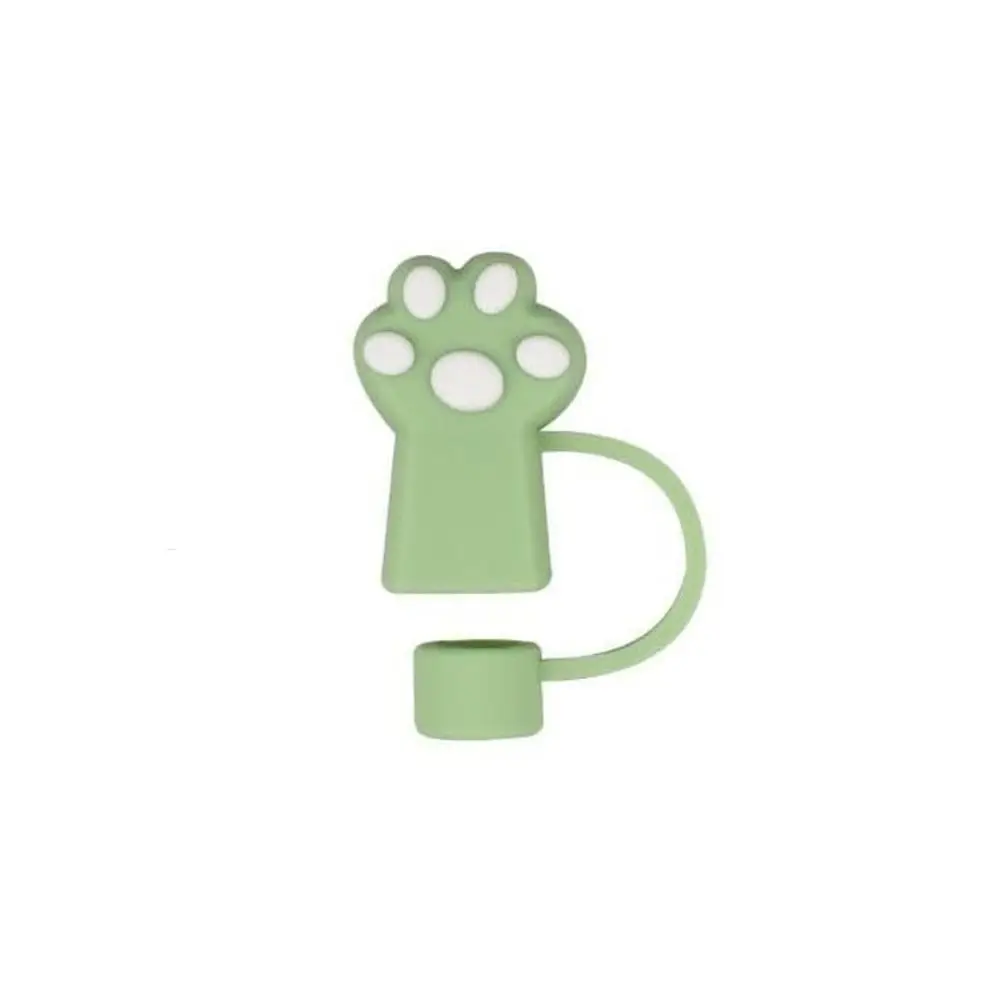 

Cup Accessories 10mm Cat Paw Straw Cover Dust-Proof Reusable Straw Stopper Spill-Proof Straw Topper Tumbler