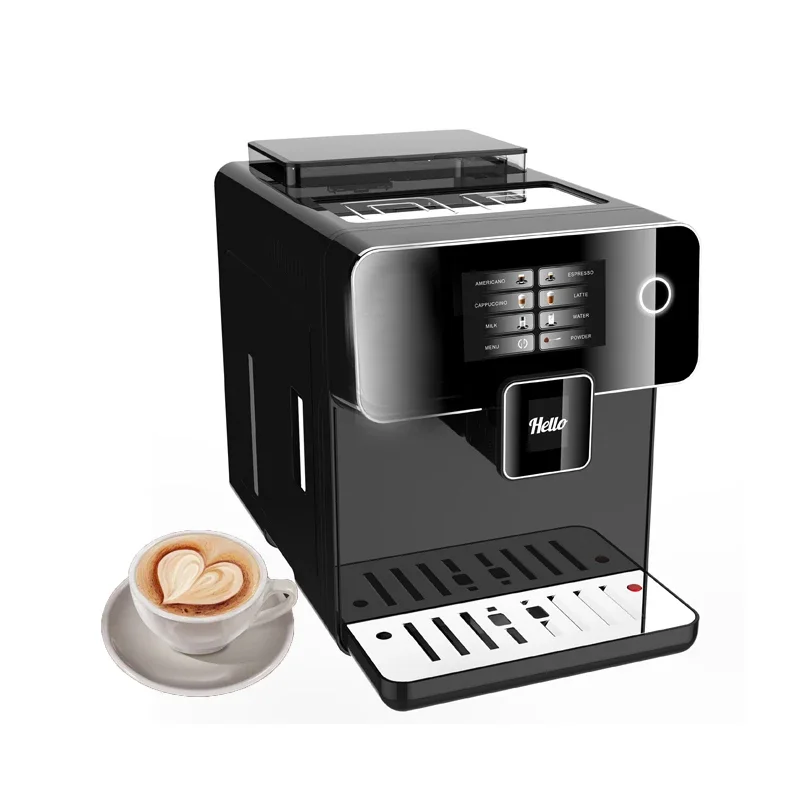 Commercial 19 Bar Cappuccino Espresso Coffee Maker Touch Screen Office Fresh Coffee Machine With Grinder