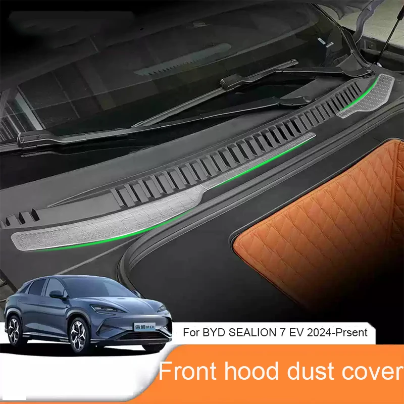 

Car ABS Front Hood Dust Cover Sequins For BYD SEALION 7 EV 2024-2026 Front Engine Compartment Anti-Clog Cover Auto Accessories