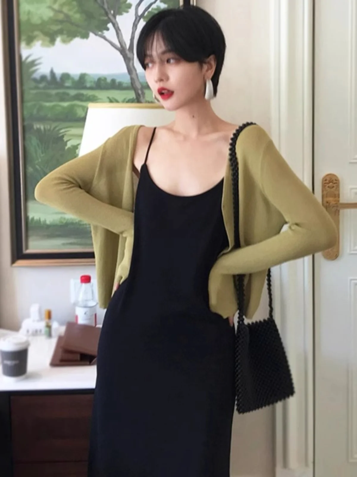 

Ice Silk Knitted Short Open Cardigan Women's Summer Lightweight Loose Air Conditioned Sun Protection Outerwear Shoulder Shawl