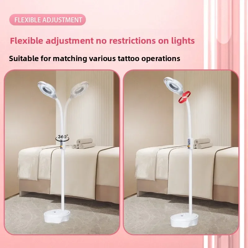 Stable LED Magnifying Glass Pattern Embroidery Lamp Nail Art Eyelash Magnifying Glass Lamp Adjustable Pattern Embroidery Floor L