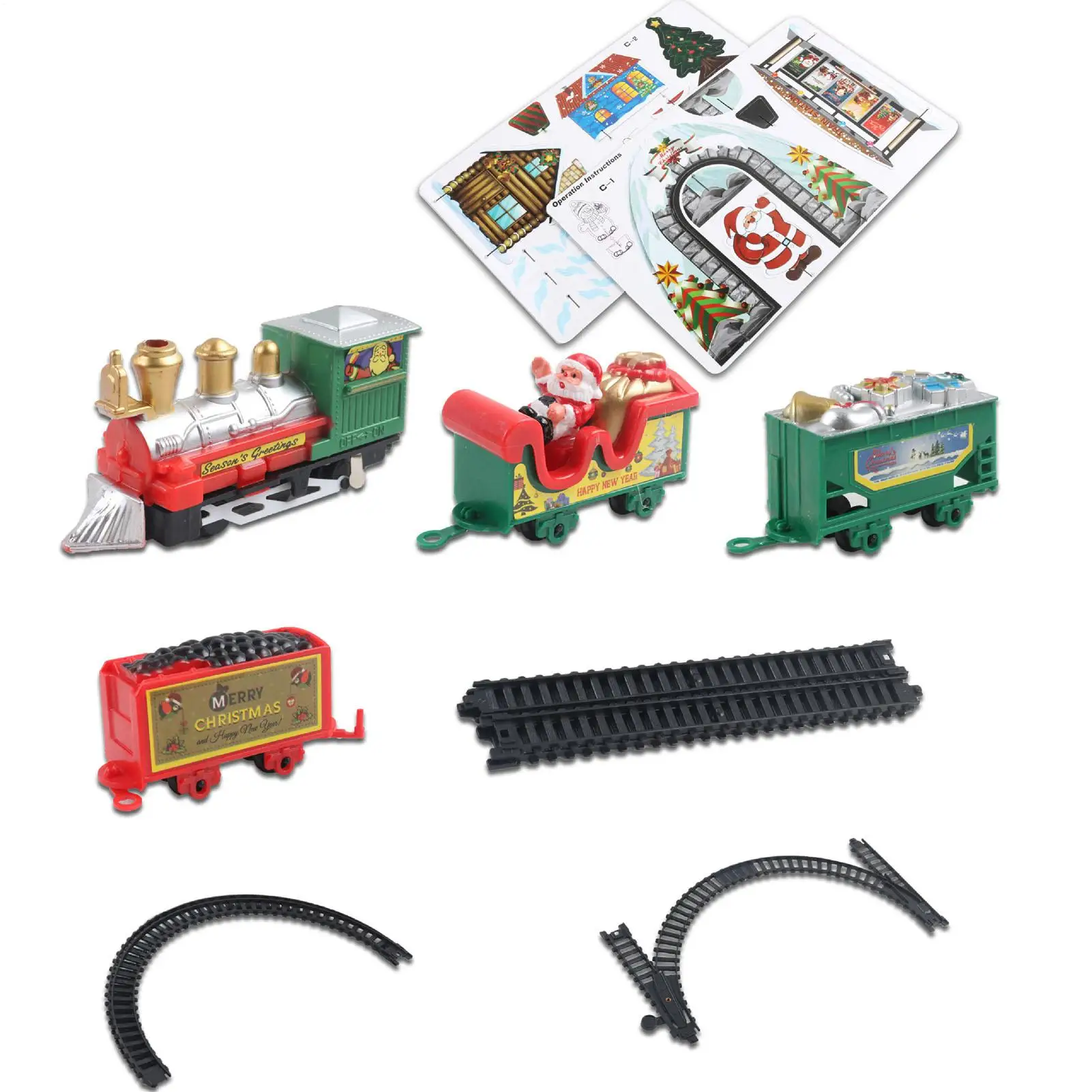 線路おもちゃの車 鉄道プレイセット 13ピース 電車セット クリスマスの誕生日のアクティビティ 幼児の遊び 想像力豊かな男の子 女の子向け