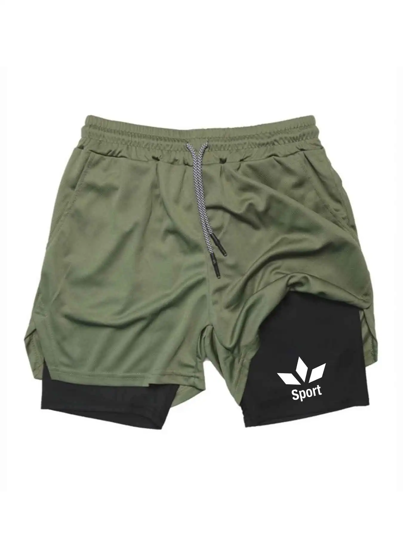 Leisure sportswear fitness double-layer shorts 2026 summer sports 2-in-1 gym running