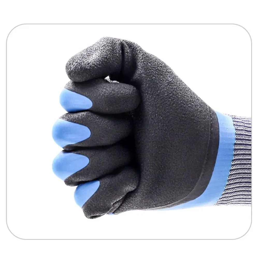 جديد مقاوم للماء قفازات أمان العمل المضادة للانزلاق مقاومة للاهتراء قفازات الحديقة المطاط المغلفة قفازات العمل حماية العمال
