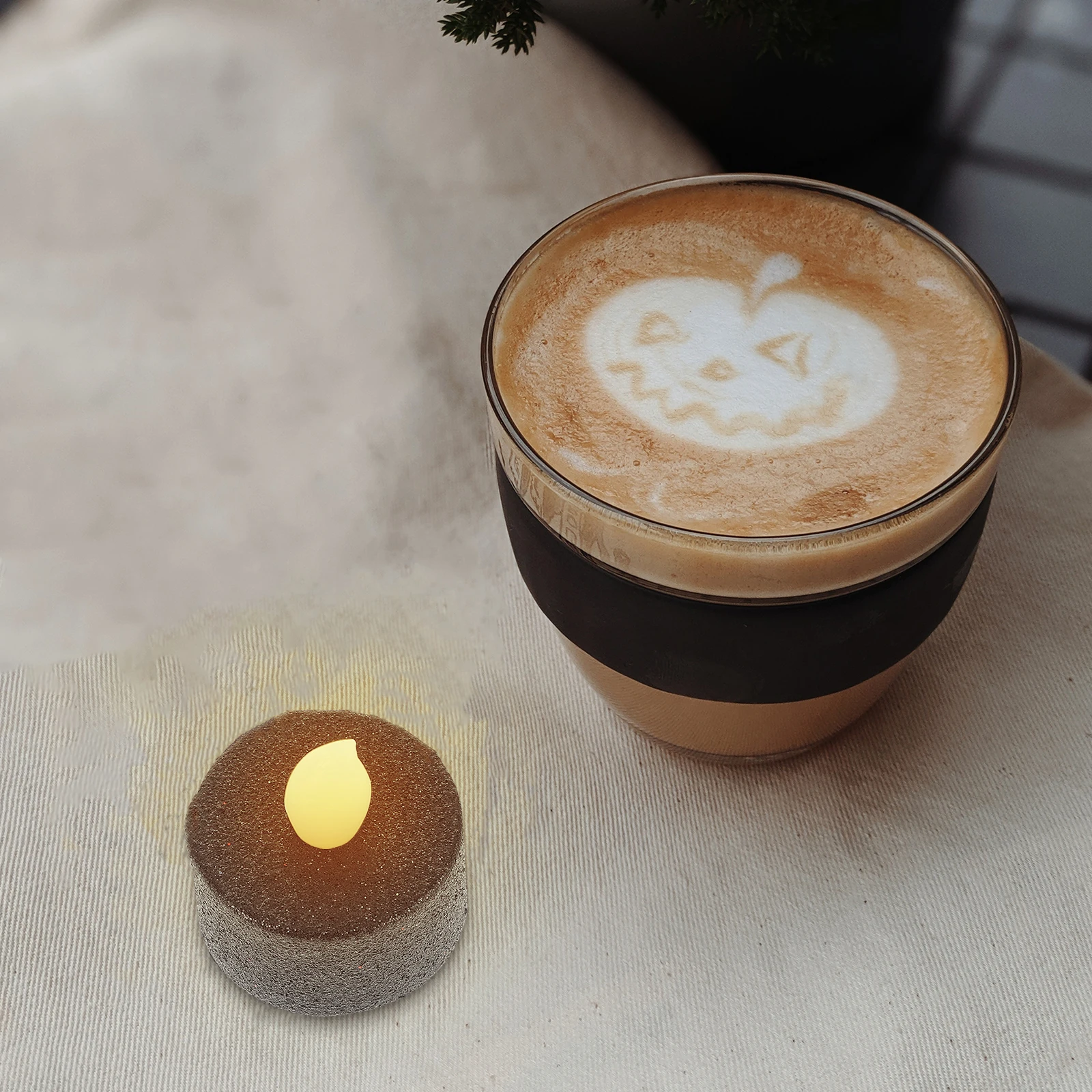 

12Pcs Flameless Tealight Candles LED Lights Operated for Warm Shelf Desk Decoration