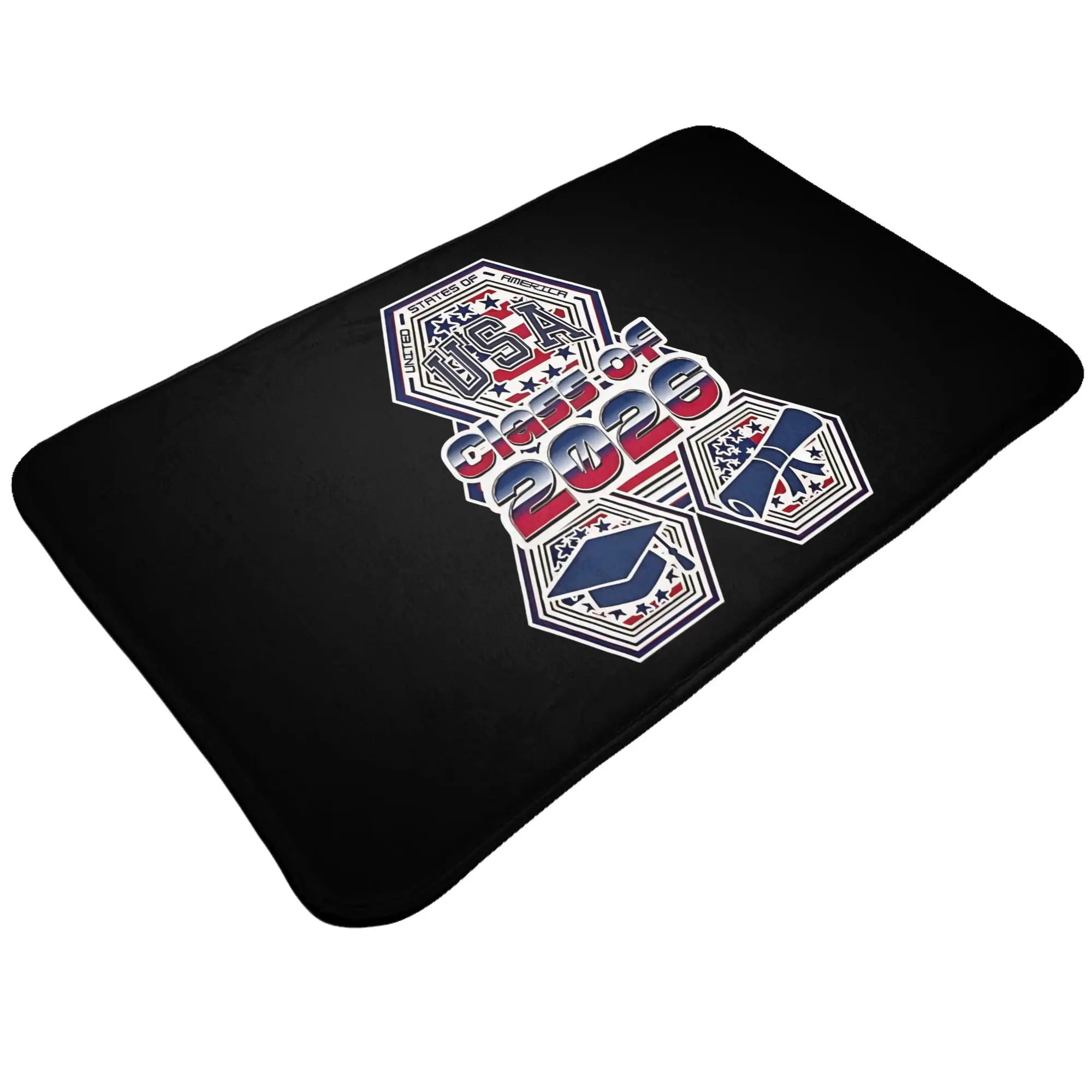 Patriotic USA Graduation Design with Stars Bath Mat class of 2026 Doormat Kitchen Carpet Entrance Door Rug Home Decoration