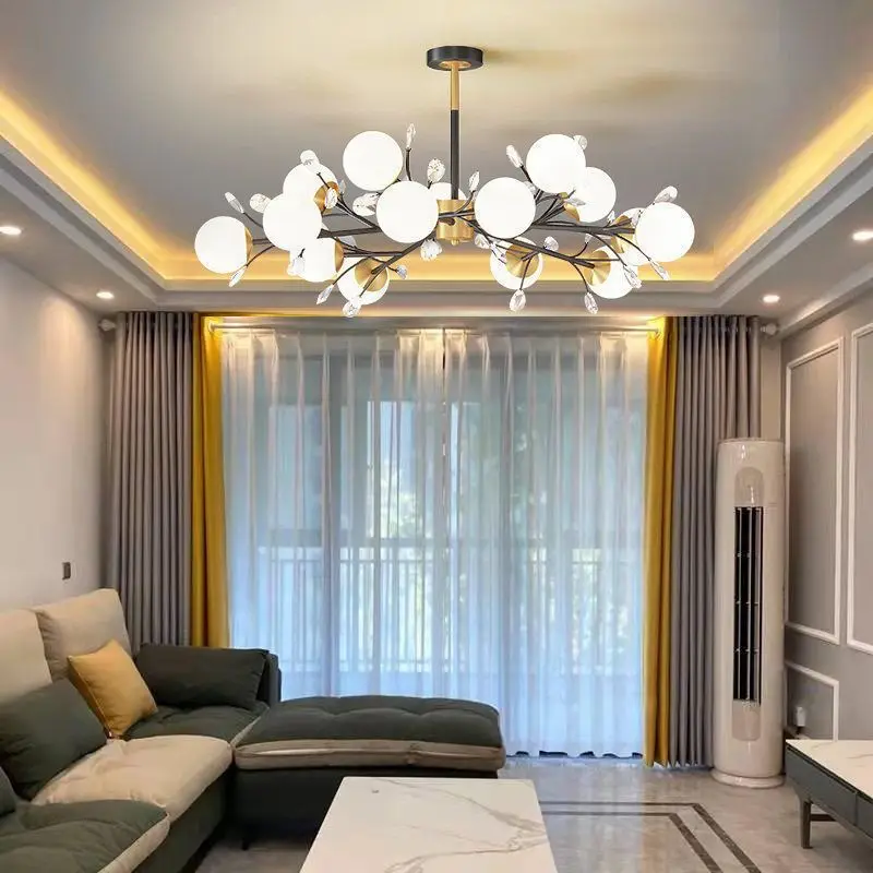 

Nordic Led Living Room Pendant Modern Simple Elegant Light Luxury Kitchen Dining Room Light Bed Room Hanging Light Fixture