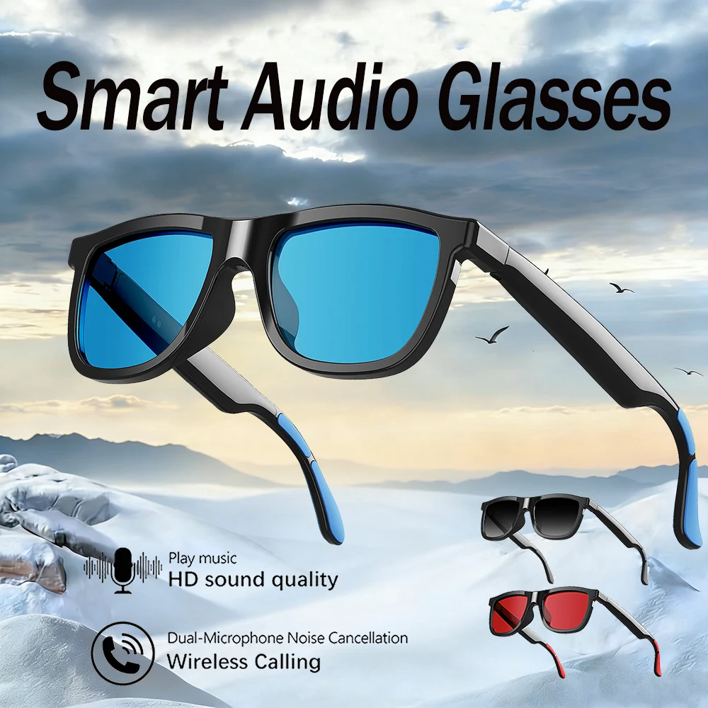 

Smart Audio Glasses Voice Calls and Listening To Music Electrochromic Lenses Magnetic Charging Light and Convenient Smartglasses