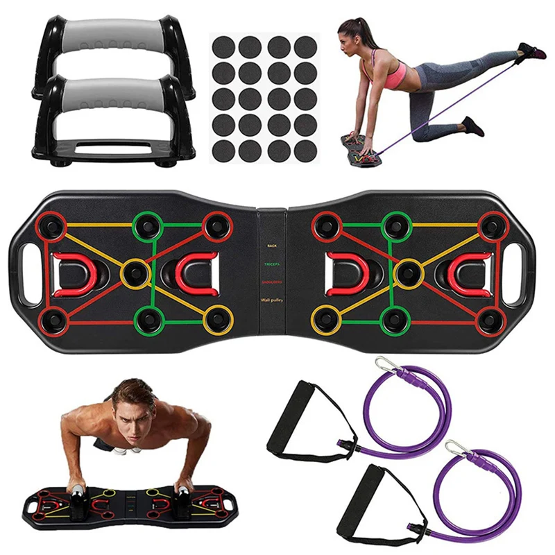 12  in 1 Folding Push Up Board Portable Muscle Training Fitness Body Building Push-up Stands GYM Sports Equipment Exercise Tools