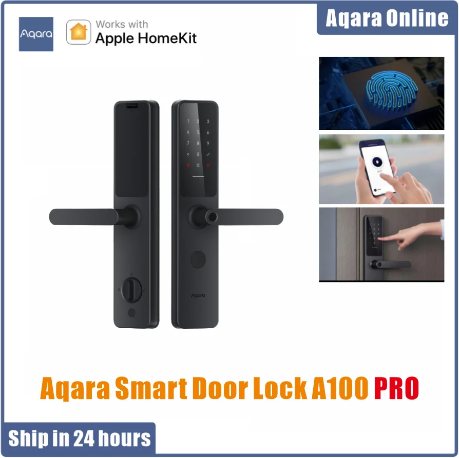 Aqara-cerradura de puerta inteligente A100 Pro, con Bluetooth, para Apple home key homekit