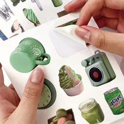 40 pcs big size Stickers book Decorative Diary Album Planner Scrapbooking Stick Labels Junk Journal Supplies