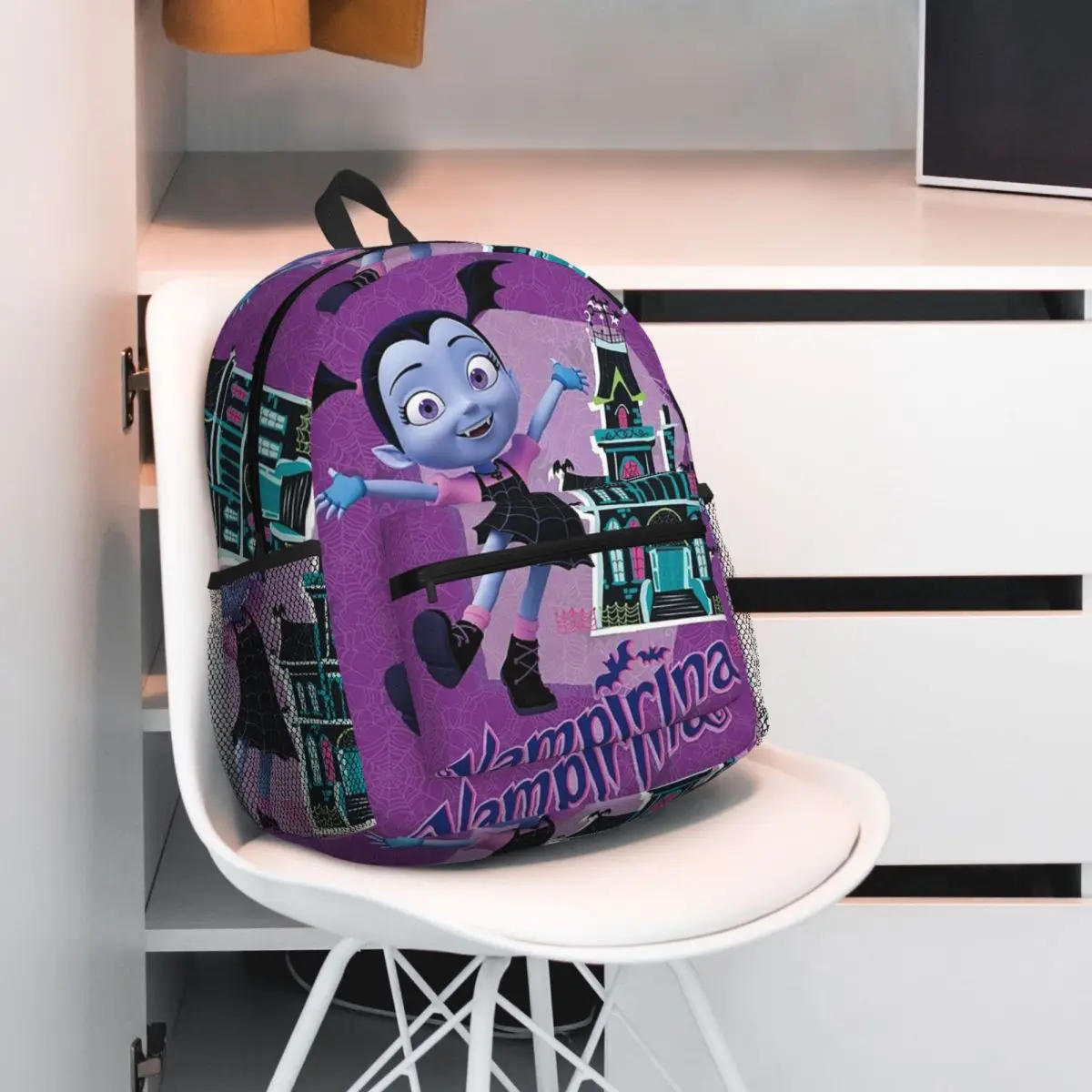 حقيبة ظهر مدرسية للطلاب مطبوعة على شكل Vampirina للفتيات للمشي لمسافات طويلة والسفر حقيبة نهارية للأولاد والبنات حقيبة كتب عصرية حقائب كتف