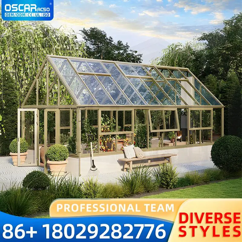 

Tiny Aluminum Glass Sunroom with Thermal Insulation Customizable Design for US Garden and Roof Use sunroom