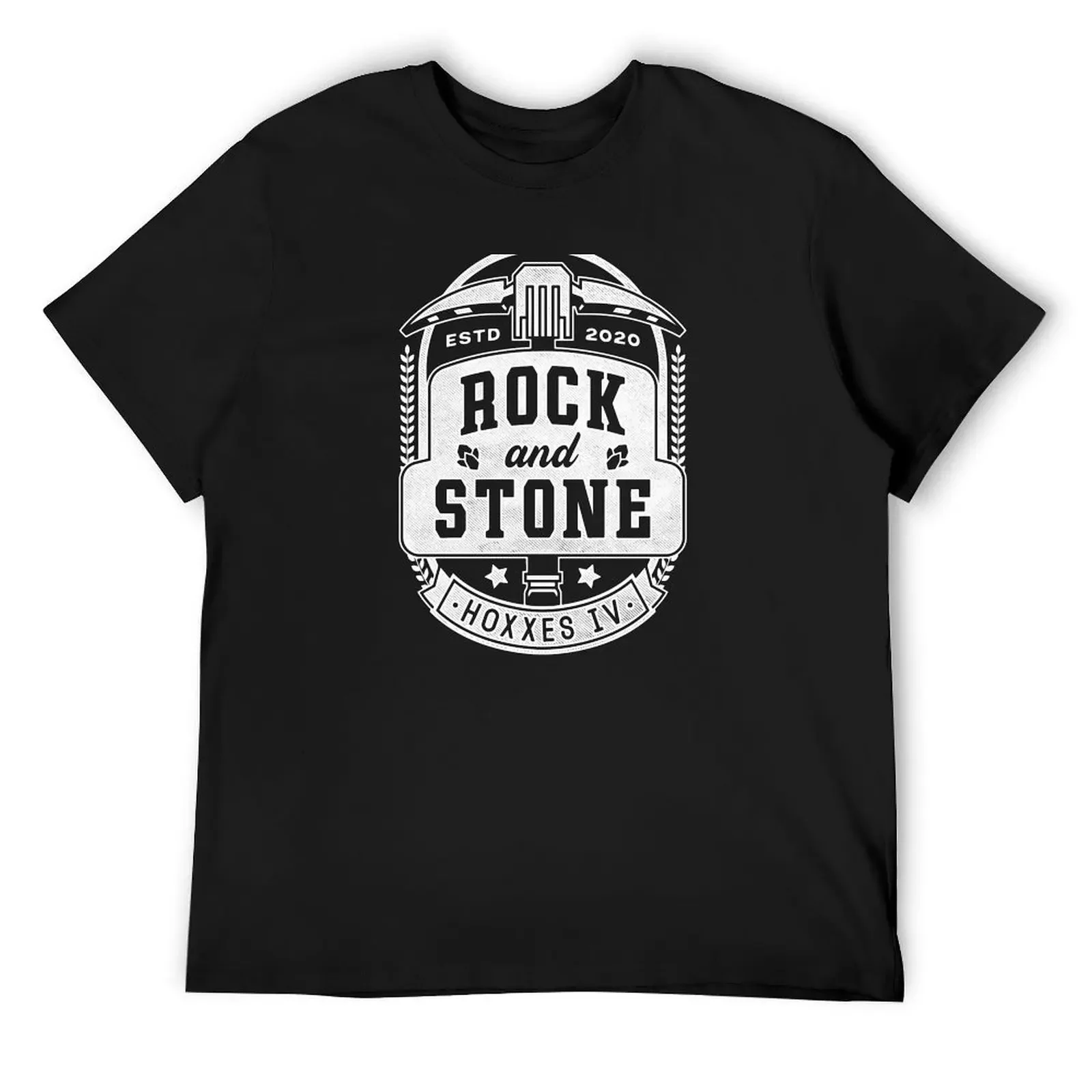 Rock And Stone Crest T-Shirt graphic tee shirt vintage anime shirt Men's cotton t-shirt