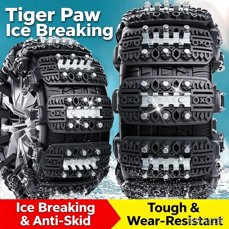Tiger Claw Ice-Breaking Universal Tire Track-Type Off-Road SUV Snow Chains for Winter Vehicles