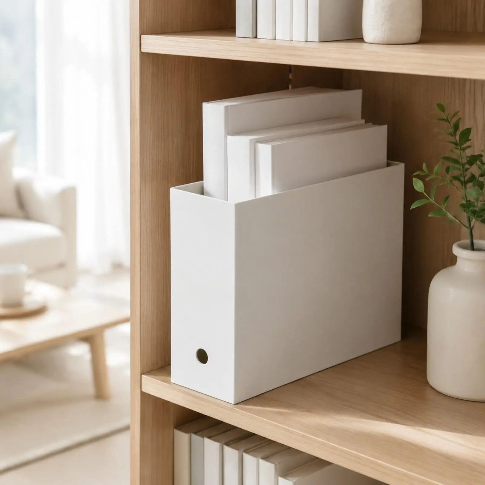 Multipurpose Desk File Organizer Storage Box for Office Supplies and Household Item Tidy