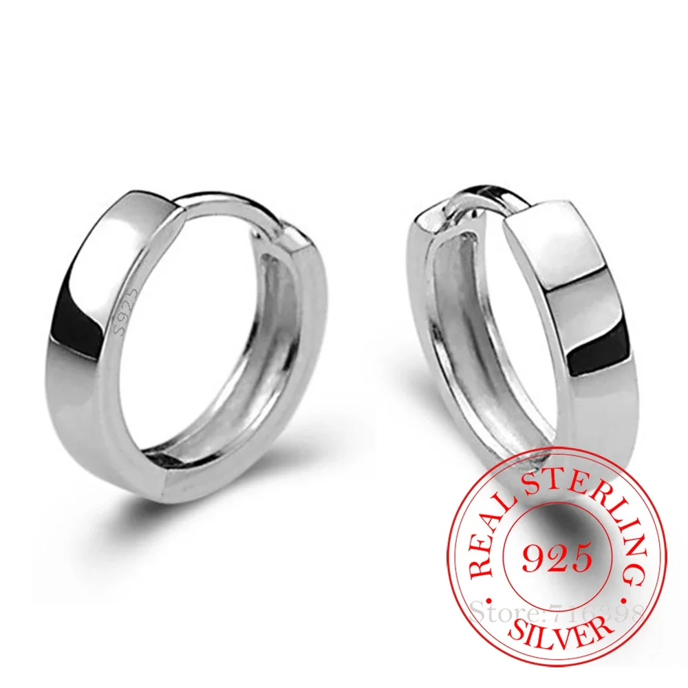 Glatte Herren- und Damenmodelle aus 925er-Sterlingsilber, Silberohrringe für Damen, Ohrring aus Sterlingsilber, Brinco