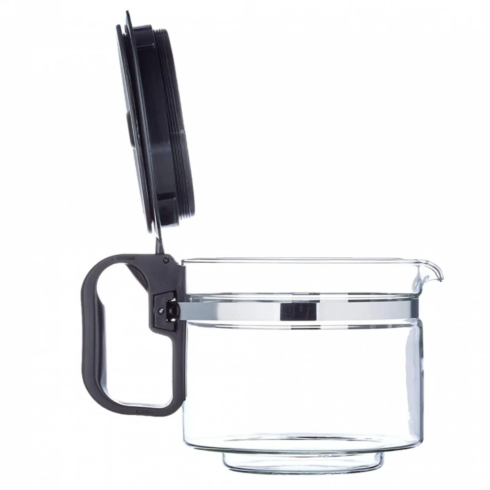 Carafe à café de remplacement en verre borosilicate pour cafetière à filtre, carafe avec poignée ergonomique et bec anti-goutte, sans BPA, résistante à la chaleur, dimensions 17,9x14,4x14,3 cm